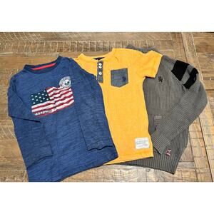 Lot of 3 Boys Shirts Size Large 7 Mixed Brands Outdoors School Casual Wear